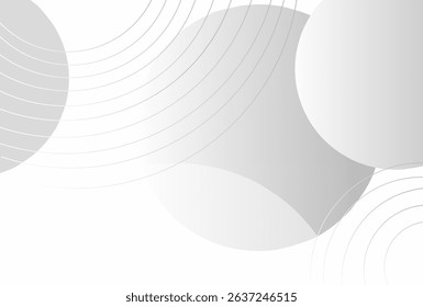 Minimal abstract background with overlapping curved lines on white. Clean and modern vector design, 