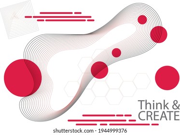 Minimal Abstract Background with Shape and Line