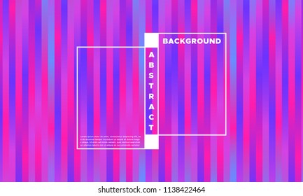 Minimal Abstract Background. Simple Geometry with Glow Effect. Gradient in Blue, Pink and Purple Colors. EPS10 Vector. Illustration with Stripes. Abstract Background for Covers, Banner, Poster, Flyer.