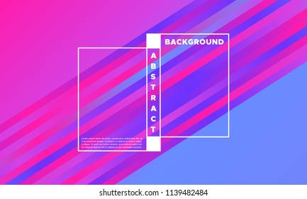 Minimal Abstract Background. Simple Geometry with Glow Effect. Gradient in Blue, Pink and Purple Colors. EPS10 Vector. Illustration with Stripes. Abstract Background for Covers, Banner, Poster, Flyer.