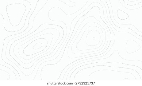 Minimal abstract background with smooth white contour lines creating a topographic pattern. Perfect for digital, geographic, and modern creative design concepts.