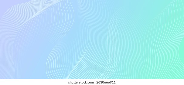 Minimal abstract background with soft blue green gradient and flowing line
