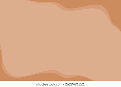 Fondo abstracto mínimo con tonos tierra suave y Formas de onda orgánica. Ideal para presentaciones, pósters o branding con una estética tranquila y natural