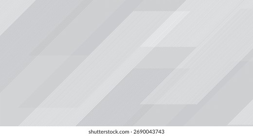 Minimal abstract background with soft gray tones and overlapping diagonal line patterns. Modern geometric texture perfect for corporate design, technology presentations, digital templates,