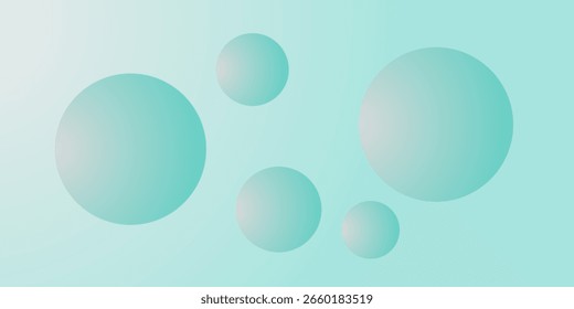 Minimal abstract background with soft green gradient circles. Ideal for modern design, posters, or website templates. Clean and calming visual.