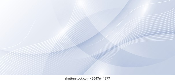 Fundo abstrato mínimo com linhas curvas brancas suaves e efeitos de luz. 