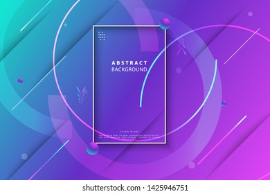 Minimal abstract background. Trendy gradient shapes composition. Colorful geometric background. Dynamic shapes composition. Eps10 vector. 