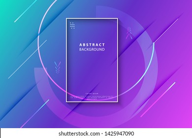 Minimal abstract background. Trendy gradient shapes composition. Colorful geometric background. Dynamic shapes composition. Eps10 vector. 