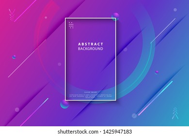 Minimal abstract background. Trendy gradient shapes composition. Colorful geometric background. Dynamic shapes composition. Eps10 vector. 
