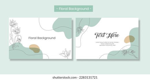 Minimal abstrakter Hintergrund, Vektorgrafik. Weiche Erden Ton Pastellfarben organische Form, Kurvenlinien, botanische Blätter Ast.