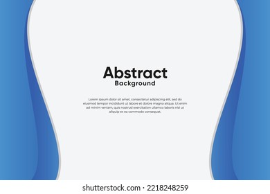 Minimal abstract background with wavy or liquid concept. Gradient blue color.