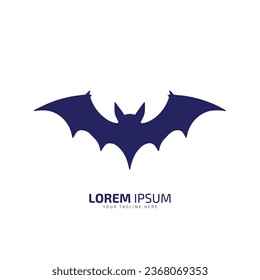 minimal and abstract bat logo icon silhouette vector