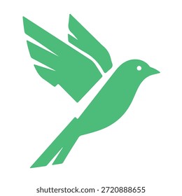 Diseño abstracto mínimo del logotipo del pájaro en un estilo plano limpio del Vector. Símbolo negro u otro monocromo aislado en un fondo blanco adecuado para uso corporativo, tecnológico, financiero, creativo y de marca.
