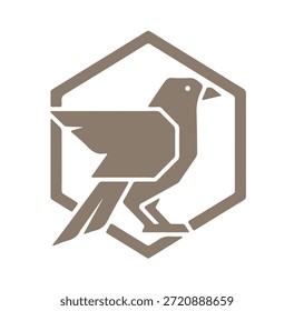 Diseño abstracto mínimo del logotipo del pájaro en un estilo plano limpio del Vector. Símbolo negro u otro monocromo aislado en un fondo blanco adecuado para uso corporativo, tecnológico, financiero, creativo y de marca.