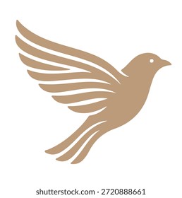 Diseño abstracto mínimo del logotipo del pájaro en un estilo plano limpio del Vector. Símbolo negro u otro monocromo aislado en un fondo blanco adecuado para uso corporativo, tecnológico, financiero, creativo y de marca.