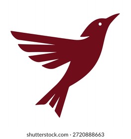 Diseño abstracto mínimo del logotipo del pájaro en un estilo plano limpio del Vector. Símbolo negro u otro monocromo aislado en un fondo blanco adecuado para uso corporativo, tecnológico, financiero, creativo y de marca.