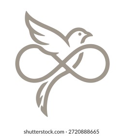 Diseño abstracto mínimo del logotipo del pájaro en un estilo plano limpio del Vector. Símbolo negro u otro monocromo aislado en un fondo blanco adecuado para uso corporativo, tecnológico, financiero, creativo y de marca.