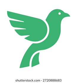 Diseño abstracto mínimo del logotipo del pájaro en un estilo plano limpio del Vector. Símbolo negro u otro monocromo aislado en un fondo blanco adecuado para uso corporativo, tecnológico, financiero, creativo y de marca.