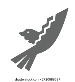 Diseño abstracto mínimo del logotipo del pájaro en un estilo plano limpio del Vector. Símbolo negro u otro monocromo aislado en un fondo blanco adecuado para uso corporativo, tecnológico, financiero, creativo y de marca.
