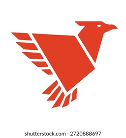 Diseño abstracto mínimo del logotipo del pájaro en un estilo plano limpio del Vector. Símbolo negro u otro monocromo aislado en un fondo blanco adecuado para uso corporativo, tecnológico, financiero, creativo y de marca.