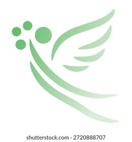 Diseño abstracto mínimo del logotipo del pájaro en un estilo plano limpio del Vector. Símbolo negro u otro monocromo aislado en un fondo blanco adecuado para uso corporativo, tecnológico, financiero, creativo y de marca.