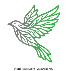 Diseño abstracto mínimo del logotipo del pájaro en un estilo plano limpio del Vector. Símbolo negro u otro monocromo aislado en un fondo blanco adecuado para uso corporativo, tecnológico, financiero, creativo y de marca.