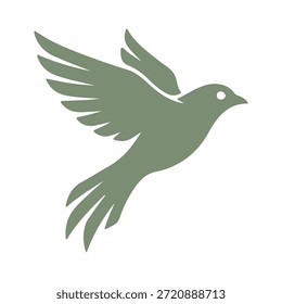 Diseño abstracto mínimo del logotipo del pájaro en un estilo plano limpio del Vector. Símbolo negro u otro monocromo aislado en un fondo blanco adecuado para uso corporativo, tecnológico, financiero, creativo y de marca.