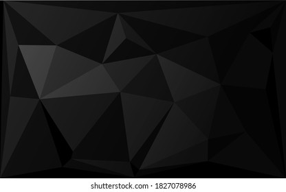 Fondo negro mínimo abstracto con triángulos geométricos