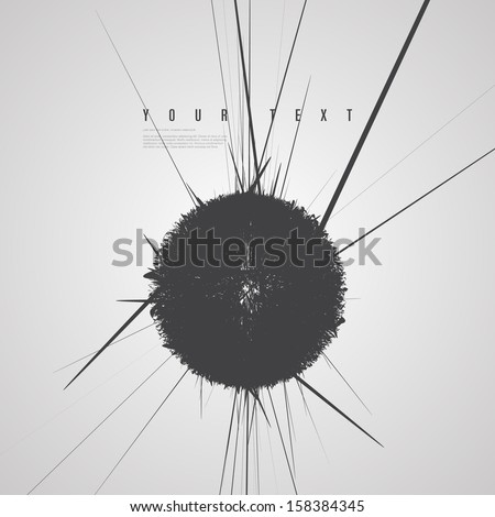 Minimal abstract black sphere design background  Eps 10 vector illustration