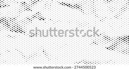 Minimal abstract black and white geometric background with repeating small triangle pattern. Clean modern monochrome texture suitable for wallpaper, banner, presentation, and digital design projects.