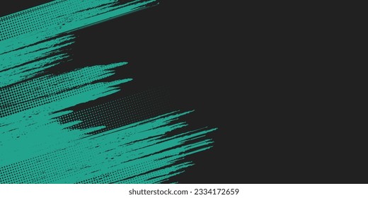 Minimal Abstract Blue Cyan Frame Grunge Sport Design In Black Background Art and Illustration