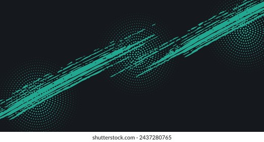 Minimal Abstract Blue Cyan Frame Grunge Sport Design In Black Background Art and Illustration eps 10
