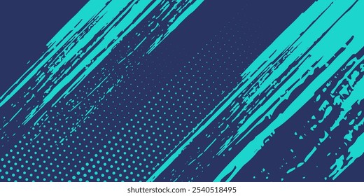 Abstrato Mínimo Azul Cyan Frame Grunge Sport Design em fundo escuro fundo grunge moderno