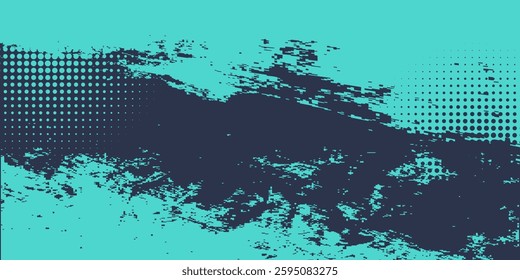Minimal Abstract Blue Cyan Frame Grunge Sport Design In Dark Background