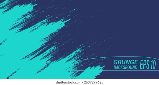 Minimal Abstract Blue Cyan Frame Grunge Sport Design In Dark Background. vector dynamic
