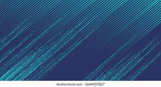 Minimal Abstract Blue Cyan Frame Grunge Sport Design In Dark Background modern grunge background, vector illustration