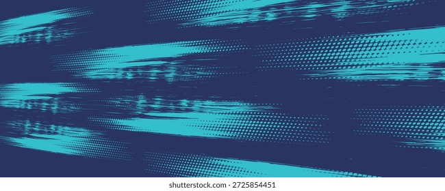 Diseño Abstractas Mínimo Del Deporte Del Grunge Del Marco Cian Azul En Fondo Oscuro