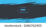 Minimal Abstract Blue Frame Grunge Sport Design In Dark Background. EPS 10 