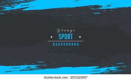 Minimal Abstract Blue Frame Grunge Sport Design In Dark Background