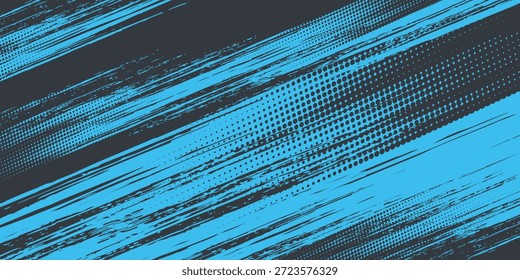 Minimal Abstract Blue Frame Grunge Sport Design In Dark Background. Vector eps 10