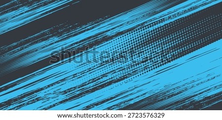 Minimal Abstract Blue Frame Grunge Sport Design In Dark Background. Vector eps 10