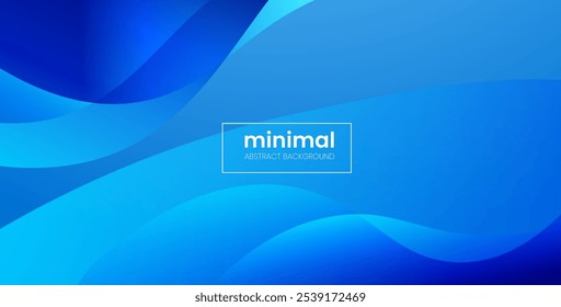 Color líquido azul abstracto mínimo del gradiente con el fondo de Anuncio moderno fresco del diseño de la forma simple. EPS10 Vector