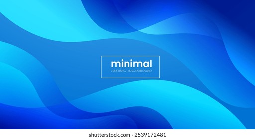 minimal abstract blue liquid gradient color with simple shape cool trendy design banner background. eps10 vector