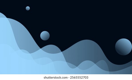 minimal abstract blue liquid gradient color with simple shape cool trendy design banner background. eps10 vector