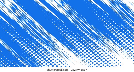 Minimal Abstract Blue Sport Grunge Design On Dark Background 