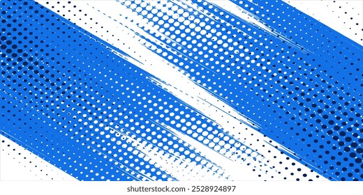 Minimal Abstract Blue Sport Grunge Design On Dark Background 