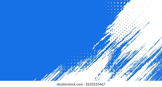 Minimal Abstract Blue Sport Grunge Design On Dark Background 
