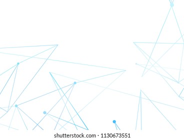 Minimal abstract blue thin lines over white pattern. Vector illustration