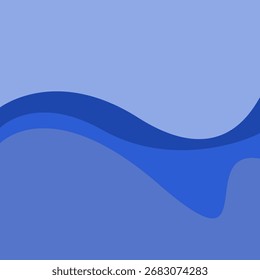 Fundo de onda azul abstrato mínimo com formas curvas suaves e estilo fluido moderno, ilustração vetorial EPS10