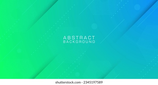 Minimal abstract bright blue and green gradient illustration background with simple geometric pattern. Modern and cool design. Eps10 vector